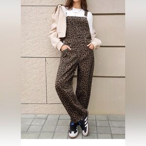 Denim Overalls Loose Fit Barrel Leg Adjustable Strap Hip Hop Jean Jumpsuits